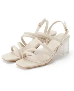 GRL ナローストラップクリアヒールサンダル[zr1131] アイボリー