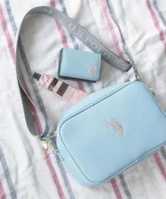 U.S. POLO ASSN. 　ショルダーバッグ 水色 ブルー　青