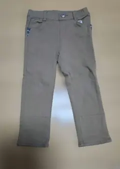 キッズ ロングパンツ ベージュ ストライプ柄　100のサムネイル