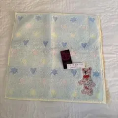 ☆INTERMODE (リバティ)クマアップリケ クマ刺繍 タオルハンカチ