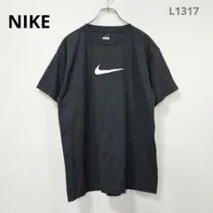 ナイキ　NIKE　Tシャツ　半袖　黒　ブラック　L　ロゴプリント　シンプル