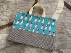 犬のイラスト 手提げバッグ レッスンバック