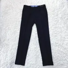 PT01 beams f スラックス ウール ネイビー パンツ センタープレスのサムネイル