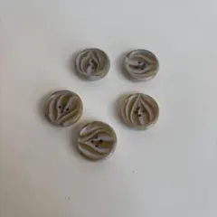 レトロ調ボタン　5個