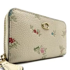 極美品✨ COACH コインケース フラグメント Cロゴ 花柄 ラウンドジップ