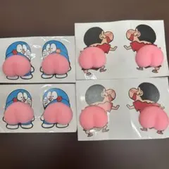 ドラえもん・クレヨンしんちゃん お尻型ステッカー 4個セット