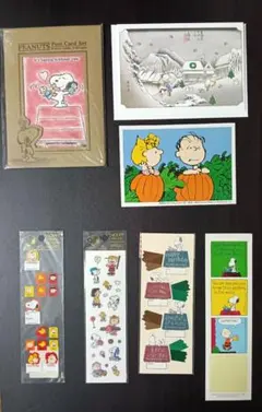 PEANUTS スヌーピー ハガキ＆シール セット