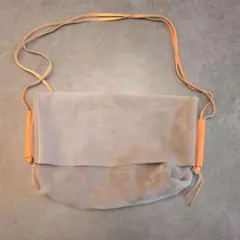 レディース グレー スエード ショルダーバッグ