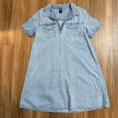GapKids デニム半袖ワンピース XXL 160