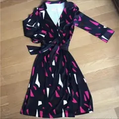 DVF シルク ラップワンピース 0サイズ