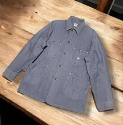 ☆LEE（リー）ヒッコリーストライプ デニム カバーオールSize38(M-L