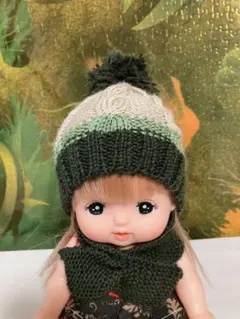 メルちゃんニット帽子　単品3色タイプ