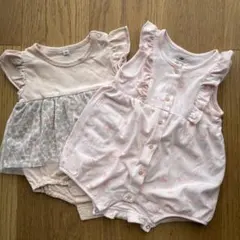 女の子　ロンパース　まとめ売り　2点セット　70サイズ　ベビー服
