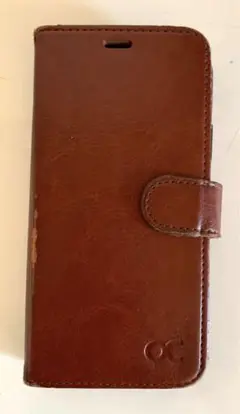 手帳型 iPhone X.XS ケース ブラウン