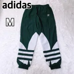 【美品！】アディダスオリジナルス　ビックトレフォイル　トラックパンツ　グリーンM
