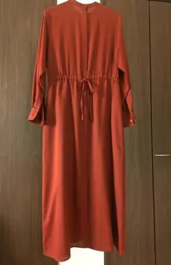 beauty＆youth 赤い長袖ブラウスワンピース