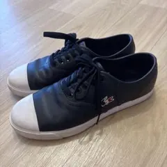 LACOSTE ネイビー レザー スニーカー