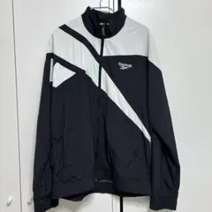 Reebok Classic ナイロンジャケット 黒/白 Lサイズ