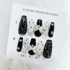 ツイード フレンチガーリー スナ系 ワンホン y2k 量産型 地雷 韓国ネイル