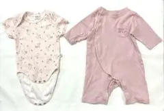 ロンパース＆肌着2点セット　サイズ60 綿　ベビー　女の子