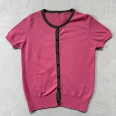 QUEENS COURT （クイーンズコート） 半袖ニットカーディガン