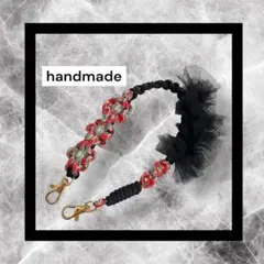 【handmade】スマホストラップ 花