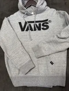 【定番】VANS バンズ ビッグロゴ プルオーバーパーカー 霜降りグレー L