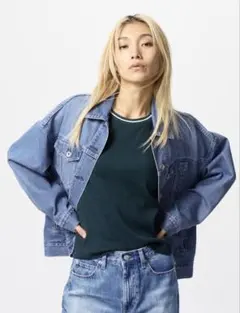 ユニクロ　オーバーサイズデニムジャケット Gジャン