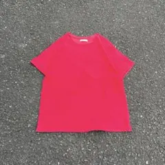 00s SANSE SANS Tシャツ 無地 レッド 半袖カットソー メンズ