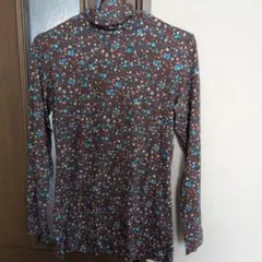 ユニクロ 花柄 ヒートテック ハイネック タートルネック レディース Lサイズ