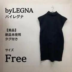 新品タグ付⭐byLEGNA ニットベスト ブラック サイズフリー