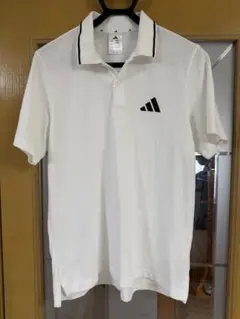 adidas アディダス ポロシャツ 半袖 白 Lサイズ スポーツウェア