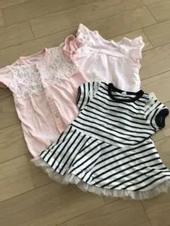 トップス　3枚セット　ベビー　ロンパース