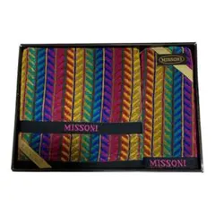 MISSONI マルチカラーストライプ フェイスタオル　4枚 MISSONI マルチカラーストライプ フェイスタオル 4枚 - メルカリ