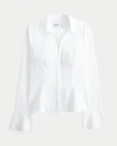 Hollister ベルスリーブシャツ ホワイトのサムネイル