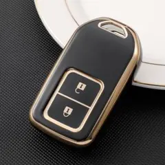 ホンダ スマートキーケース TPU キーカバー ヴェゼル フィット 2ボタン 黒