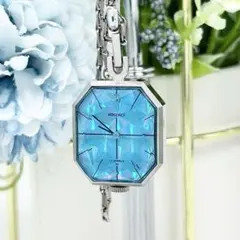 SEIKO カットガラス vintage ヴィンテージ 手巻き ネックレス