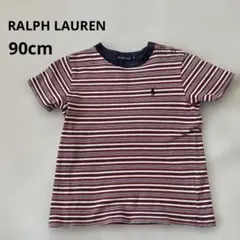 Ralph Lauren ボーダー柄ストライプ半袖トップス kids90cm