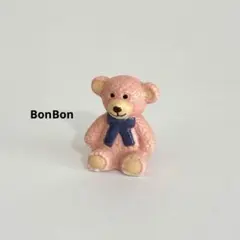 ピンクのクマ　フェーブ　フランス　ミニチュア　テディベア　ドールハウス 動物