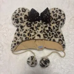 ヒョウ柄 ミ二ーファンキャップ