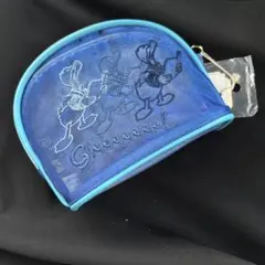 ACCOMMODE ディズニー ポーチ ブルー　ドナルドダック