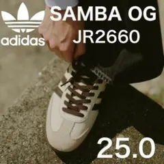 新品⭐️adidas SAMBA OG 25.0 クリームホワイト JR2660