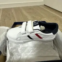 Polo ホワイト スニーカー ベルクロ　18.7センチ