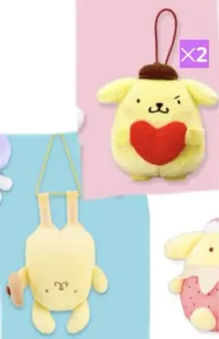 サンリオ 洗濯ばさみに挟まれちゃった！マスコット ポムポムプリン