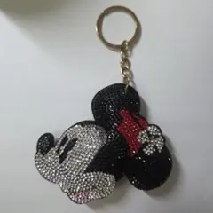 ミッキーマウス ラインストーンキーホルダー