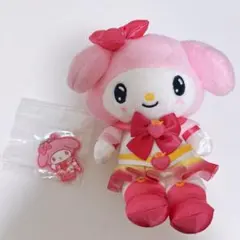 マイメロ ラブうさ　ぬいぐるみ　ティッシュカバー　ピンク　リボン　らぶうさ マイメロ ラブうさ ぬいぐるみ ティッシュカバー ピンク リボン