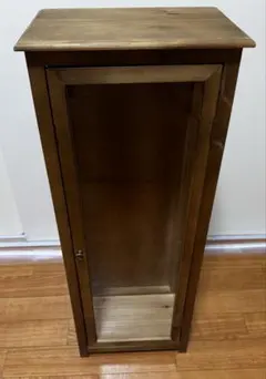 ガラス　キャビネット　H69㎝×W28㎝×D18.5㎝のサムネイル