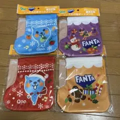 Qoo ソックス巾着オーナメント　４枚