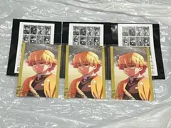 劇場物販 鬼滅の刃 描き下ろしイラストランダムフォトカードＡ善逸３点