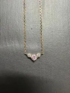 canal 4℃☆ピンクゴールド silver 3石 ネックレスのサムネイル